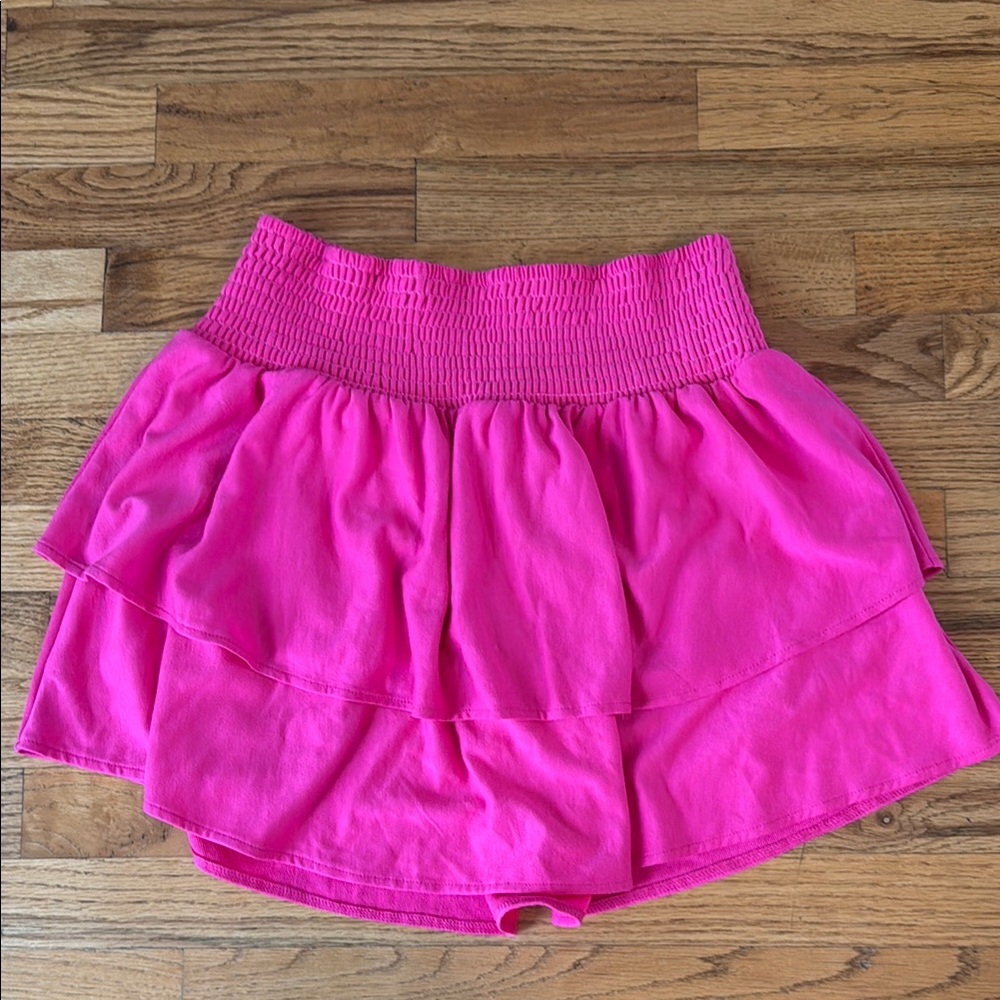 Crown&Ivy  Cabana Vibrant Pink Layered Skirt